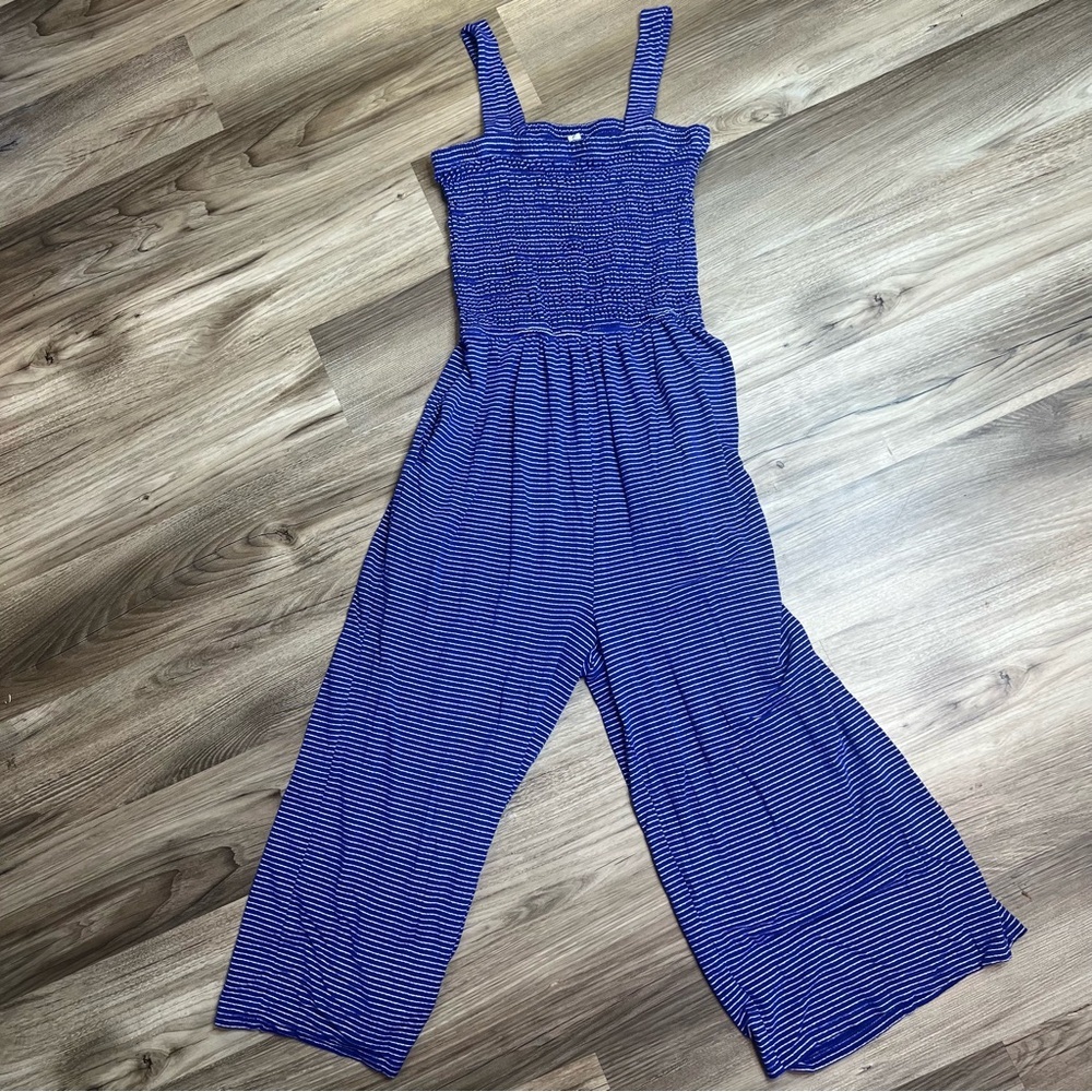 Zenana Smocked Top Jumpsuit Size L